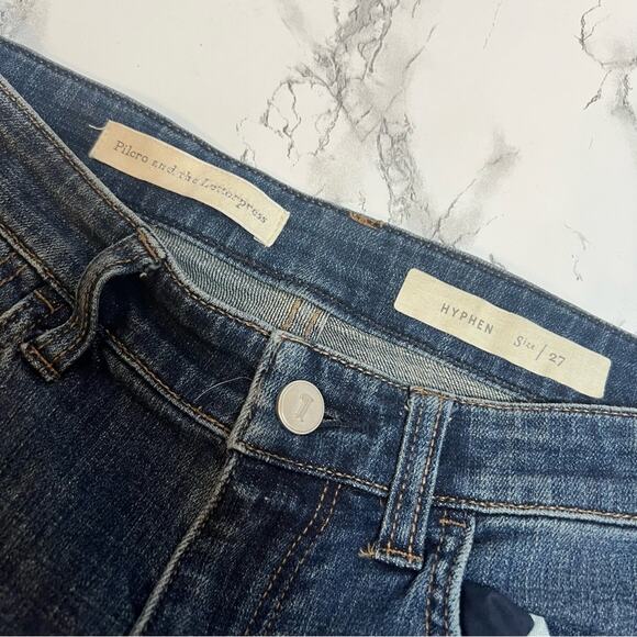 Pilcro Anthropologie Floral
Embroidered Hyphen Straight Jean Sz 27 - Picture 3 of 8